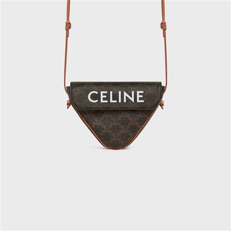 celine triangle bage|Celine triomphe wallet bag.